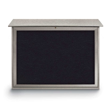 United Visual Products Indoor Enclosed Combo Board, 42"x32", Bronze Frame/Blue & Rubber UVCB4232BZ-BLUE-RUBBER